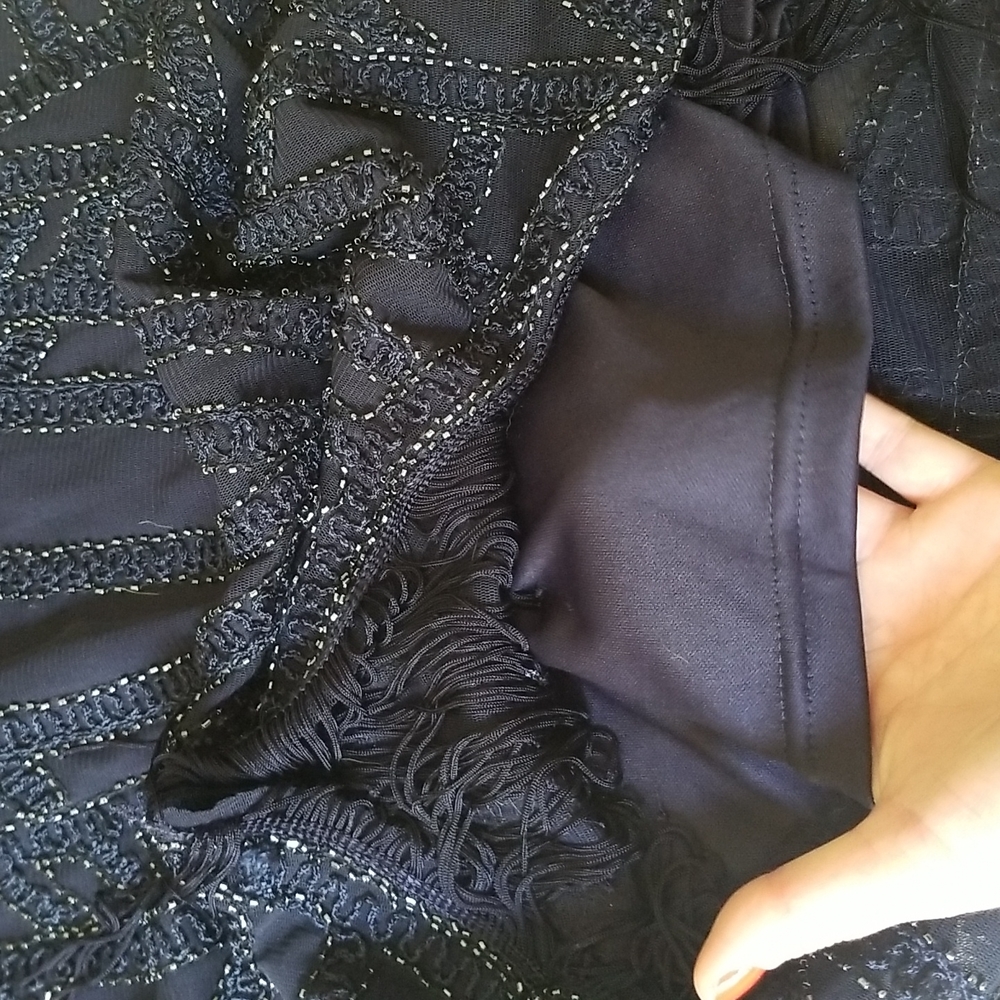 Navy Beaded Dress - Picture 13 of 14